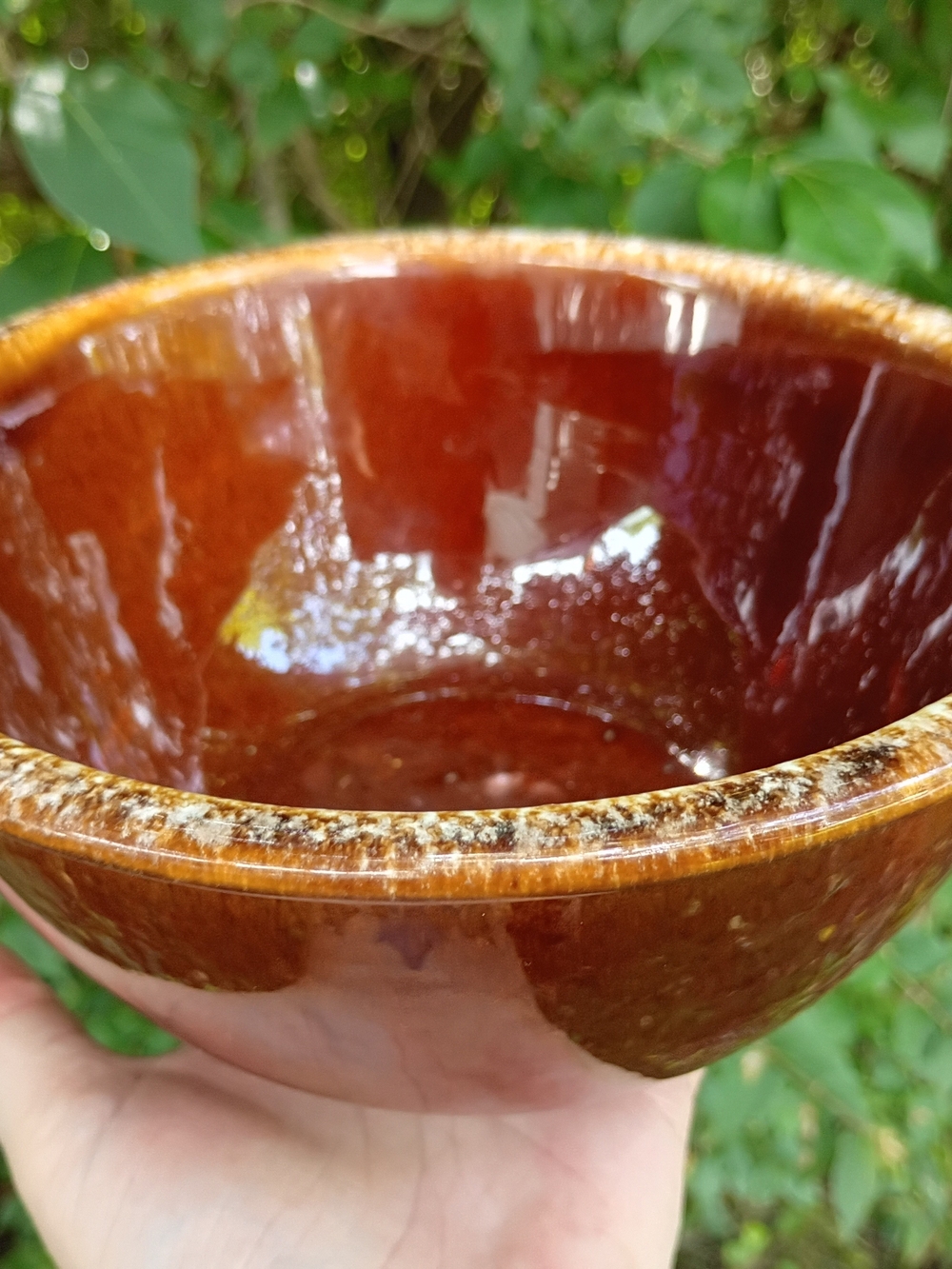 Vintage Hull Brown Drip Glaze Bowl Oven Proof Pottery 7.25 in